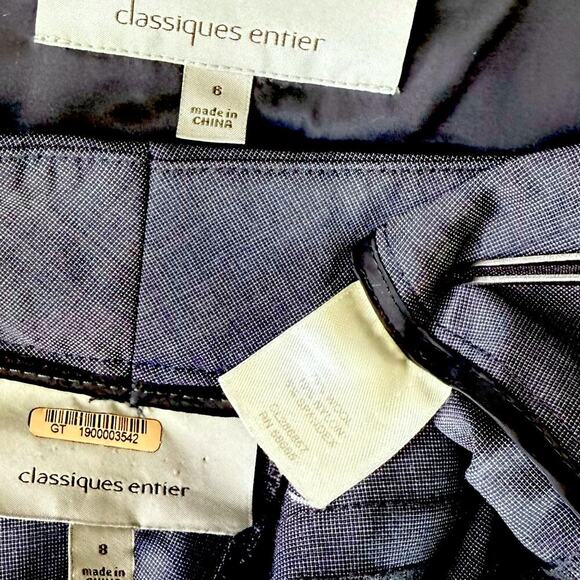 Classiques Entier Wool Blend 2 Piece Suit Set Blazer Jacket Size 6 Pants 8 Gray - Picture 12 of 12